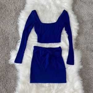 Royal blue two piece set